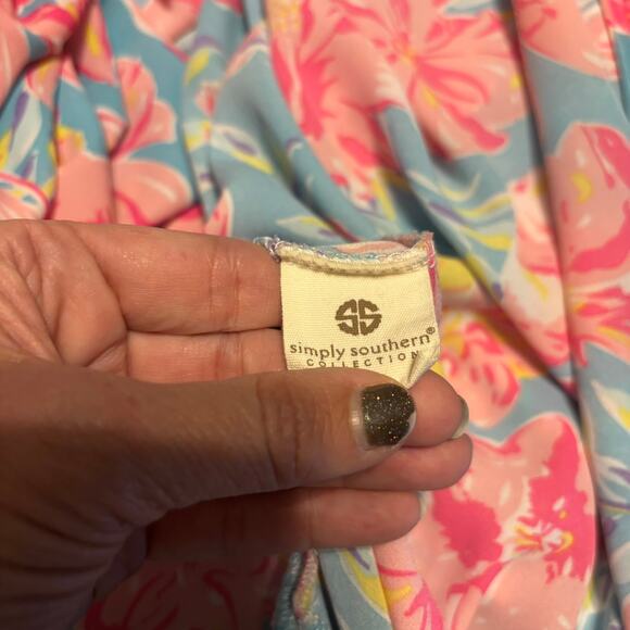 Simply Southern Kimono Open Front Cardigan Women's OS Tropical Floral Print - Picture 5 of 6